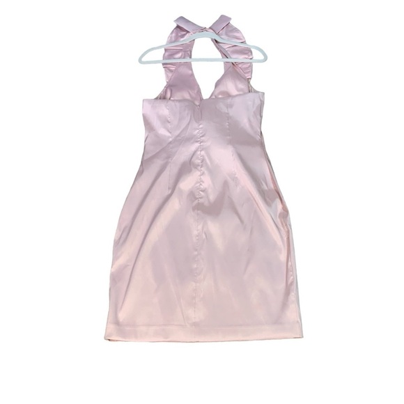 Bagley Mischka Belle Heidi V-Neck Pink Ruffle front cocktail dress. Size 10‎ - Picture 3 of 9